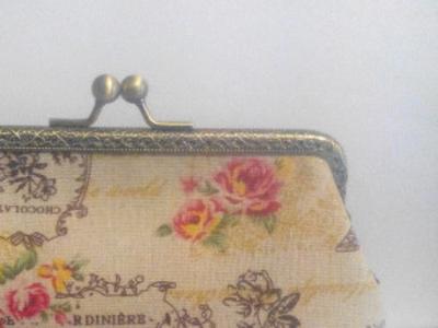 Льняная косметичка с фермуаром