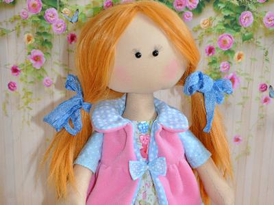 Текстильная куколка. Рыжулька Kate , 46 cm
