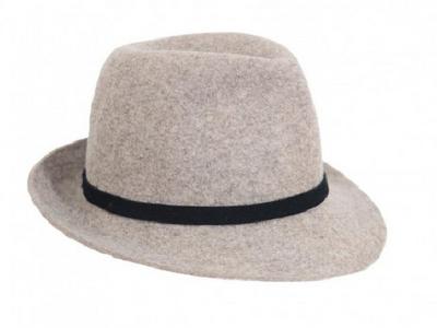 Шляпа классическая фетровая из 100% шерсти валяная руками